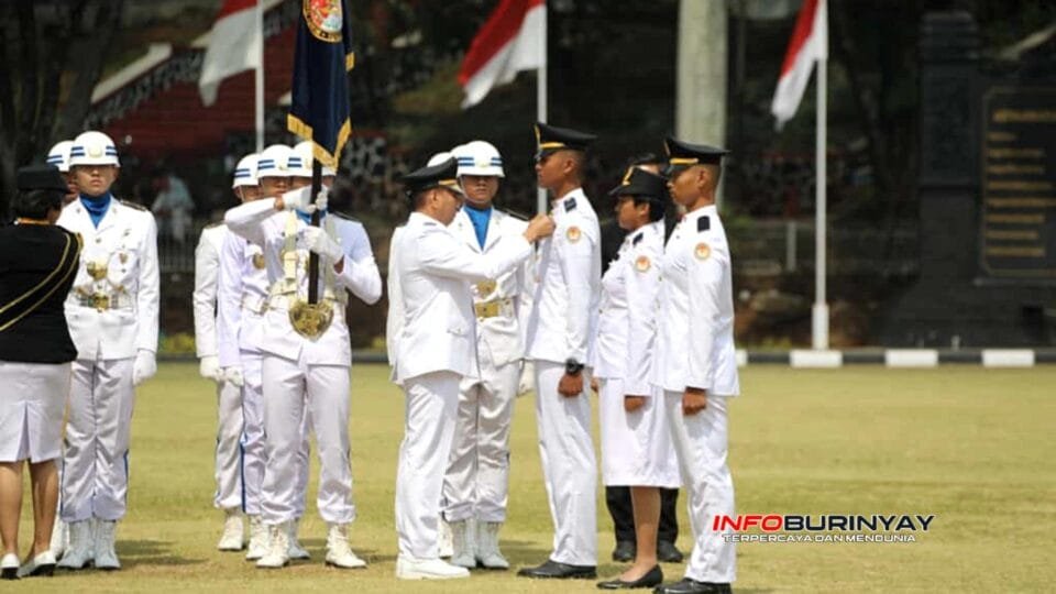 Wamendagri Akhmad Wiyagus memimpin upacara pengukuhan 1.058 Praja Pratama IPDN Angkatan XXXVI di Kampus Jatinangor.