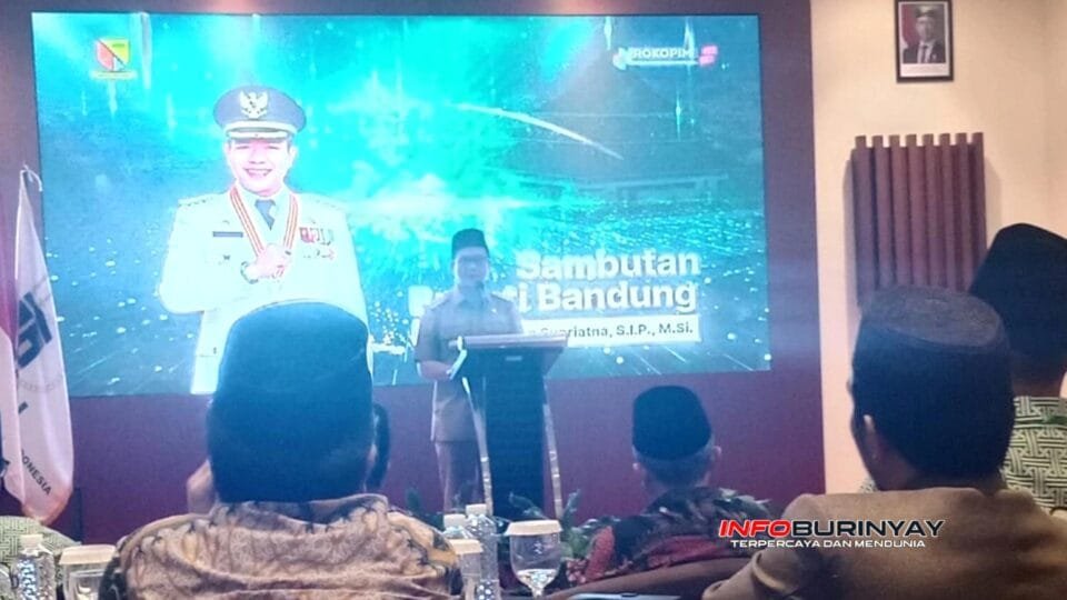 Bupati Bandung Dadang Supriatna memberikan sambutan pada pembukaan Musda IPHI Kabupaten Bandung 2026–2031 di Hotel Grand Sunshine