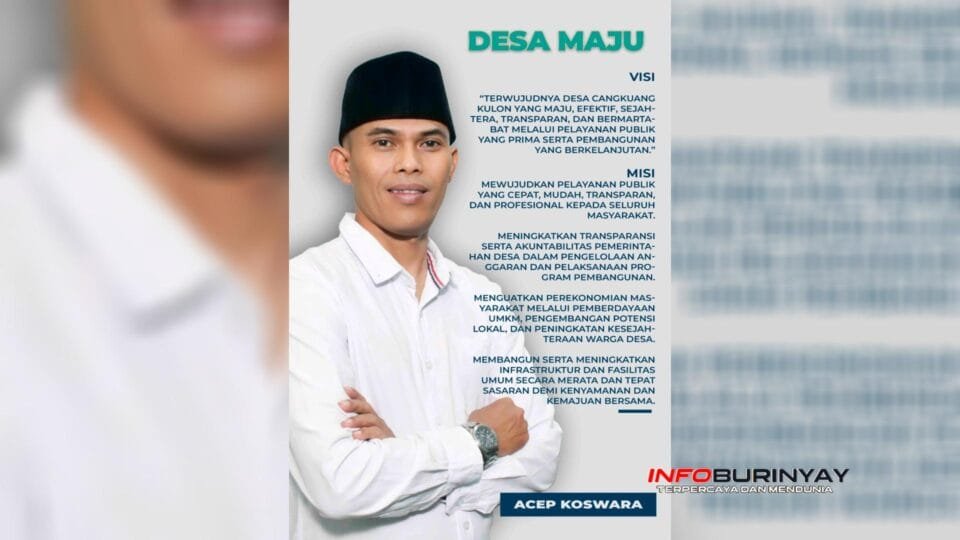 Acep Koswara calon PAW Kades Cangkuang Kulon memaparkan visi misi desa maju dengan fokus pelayanan publik, transparansi dan pembangunan berkelanjutan