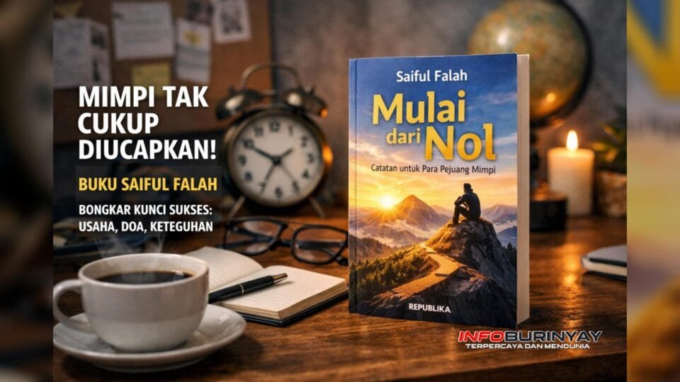 Buku Mulai dari Nol karya Saiful Falah tentang perjuangan meraih mimpi melalui usaha, doa dan keteguhan
