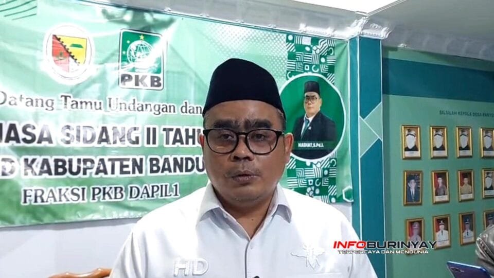 Hadiat S.Pd.I Anggota Fraksi PKB DPRD Kabupaten Bandung saat menghadiri Reses III DPR RI di Sijalak Harupat