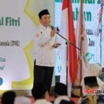 Ketua IPHI Jawa Barat Dr. H. Ijang Faisal memberikan sambutan pada acara Halalbihalal IPHI Jabar di Gedung Pakuan Bandung