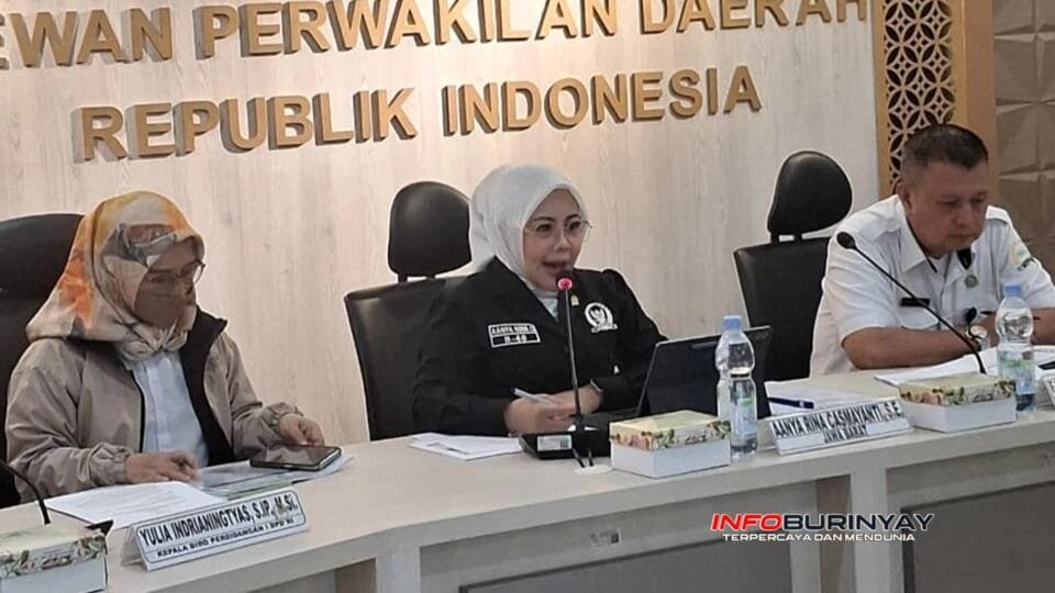 Anggota DPD RI Jawa Barat Aanya Rina Casmayanti menerima kunjungan Forkoda PP DOB Jabar di Ruang Rapat DPD RI Jakarta untuk membahas percepatan pemekaran daerah dan pencabutan moratorium DOB.