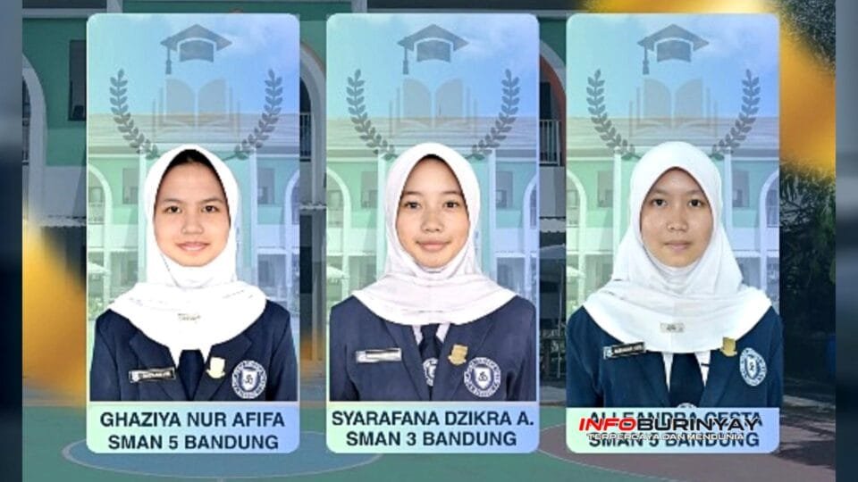Tiga siswi SMP Prima Cendekia Islami Baleendah, Ghaziya Nur Afifa, Syarafana Dzikra A., dan Alleandra Cesta, berhasil lolos MAUNG dan diterima di SMAN 3 serta SMAN 5 Bandung.