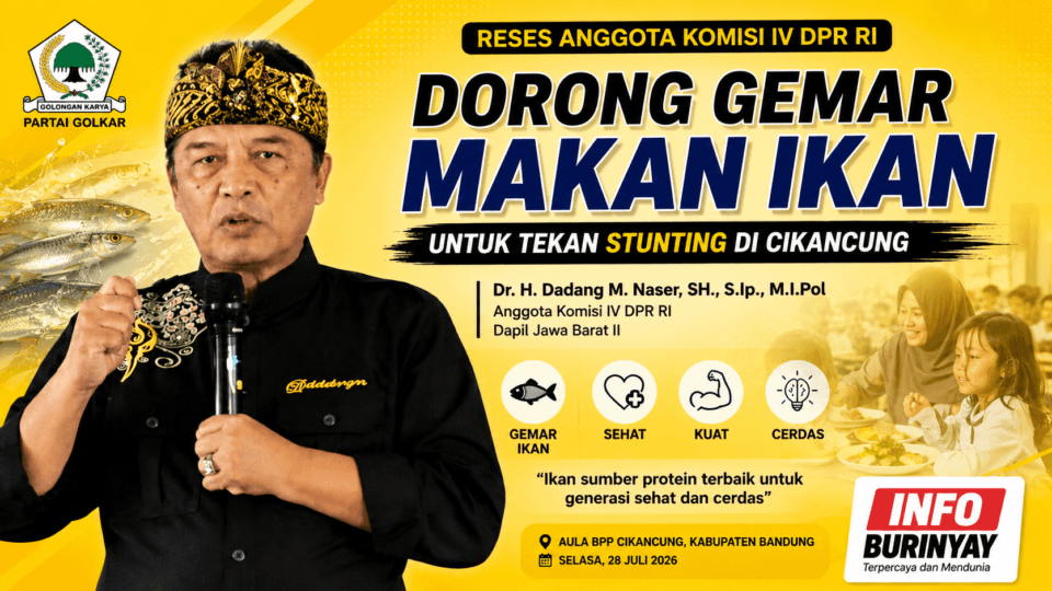Dr. H. Dadang M. Naser saat Reses DPR RI di Cikancung mengajak masyarakat meningkatkan konsumsi ikan untuk mencegah stunting dan memperkuat gizi keluarga di Kabupaten Bandung.