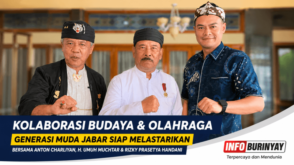 Rizky Prasetya Handani bersama H. Umuh Muchtar dan Anton Charliyan usai menghadiri podcast bertema pelestarian budaya Sunda melalui olahraga di Sumedang.