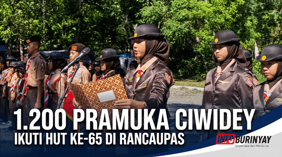 1.200 Pramuka Ciwidey mengikuti upacara HUT Pramuka ke-65 di Rancaupas