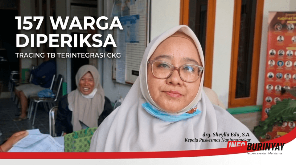 drg Sheylla Edu Puskesmas Nanjungmekar saat tracing TB terintegrasi CKG Haurpugur