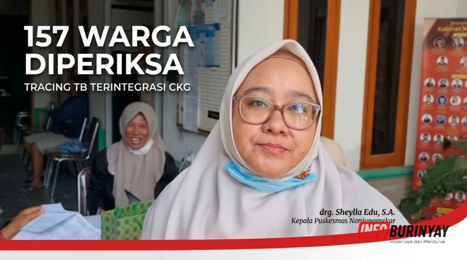 drg Sheylla Edu Puskesmas Nanjungmekar saat tracing TB terintegrasi CKG Haurpugur