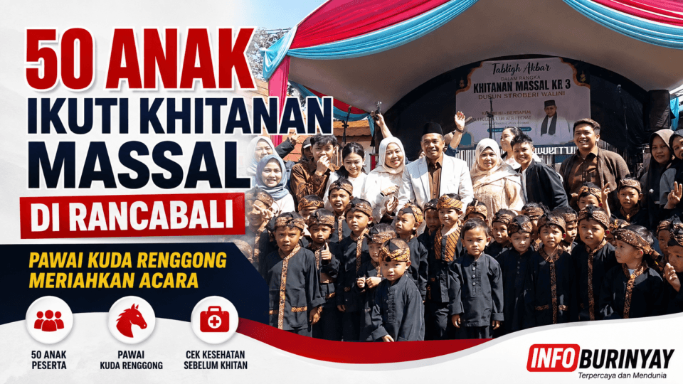 50 anak mengikuti khitanan massal di Dusun Stroberi Walini Rancabali, Kabupaten Bandung, dengan pawai kuda renggong.