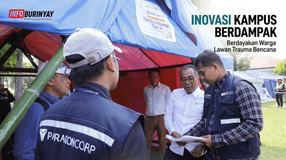 Menteri Dikti Saintek Brian Yuliarto mengunjungi shelter bambu penyintas gempa NTT