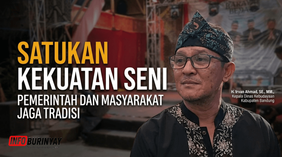 H. Irvan Ahmad saat diwawancara usai membuka pagelaran budaya Rancaekek