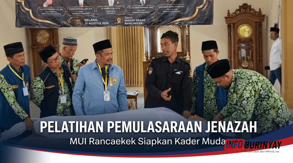 Pelatihan pemulasaraan jenazah MUI Kecamatan Rancaekek di Masjid Besar Abu Bakar
