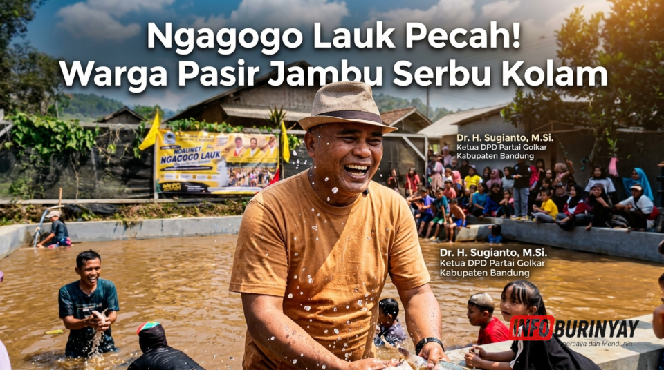 Dr H Sugianto ngagogo lauk bersama warga Pasirjambu saat HUT RI ke-81