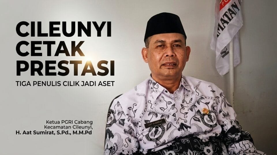 Ketua PGRI Cileunyi Aat Sumirat apresiasi prestasi tiga penulis cilik Tim Literasi Cileunyi