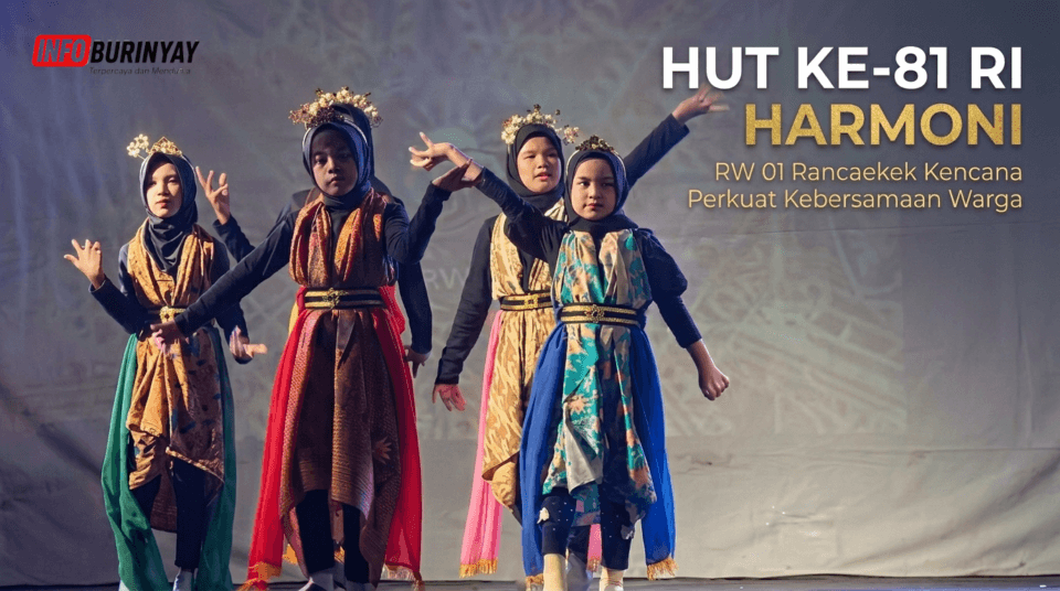 Penampilan kreasi seni tari budaya Sunda dalam Malam Apresiasi HUT RI ke-81 RW 01 Rancaekek Kencana
