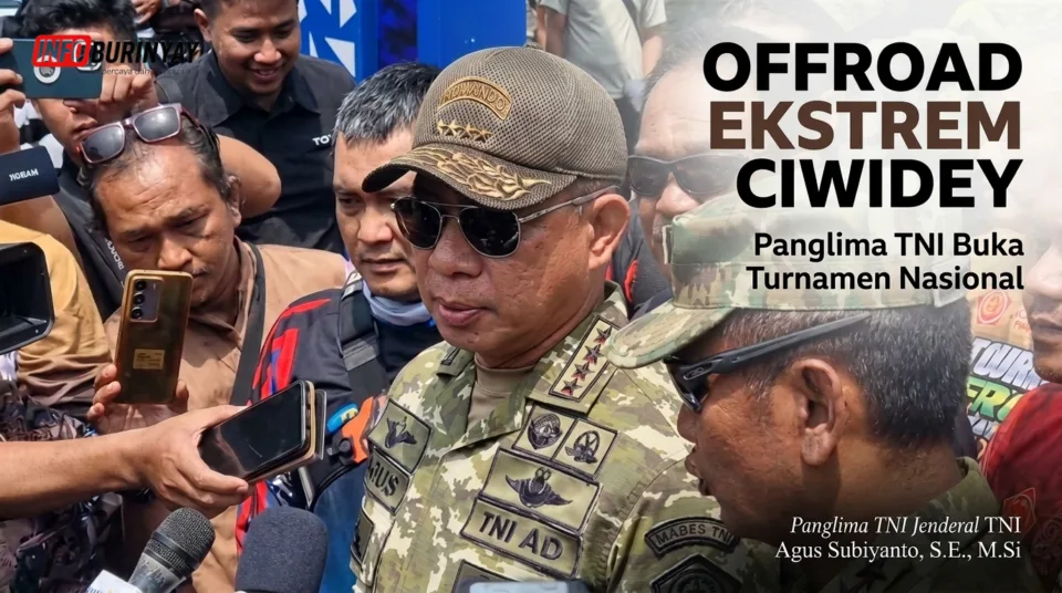 Panglima TNI Agus Subiyanto usai membuka Offroad Ciwidey dalam rangka HUT TNI ke-81