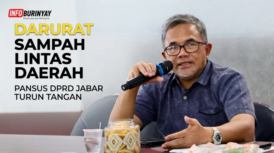 Anggota Pansus XV DPRD Jabar Ahab Sihabudin saat meninjau pengelolaan sampah di Kota Cirebon