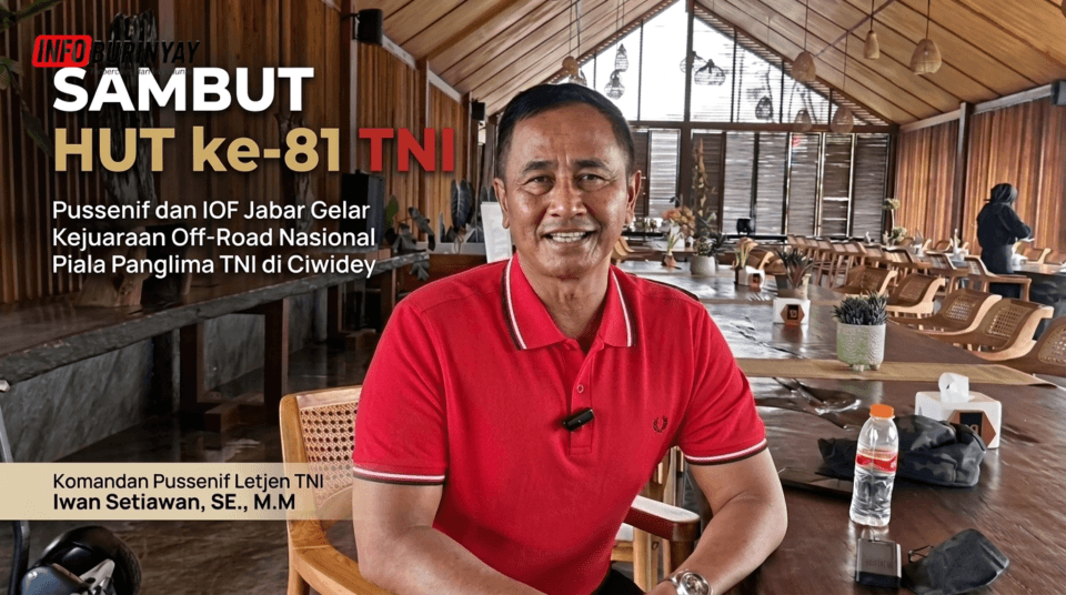 Komandan Pussenif Letjen TNI Iwan Setiawan menjelaskan Kejuaraan Off-Road Piala Panglima TNI 2026