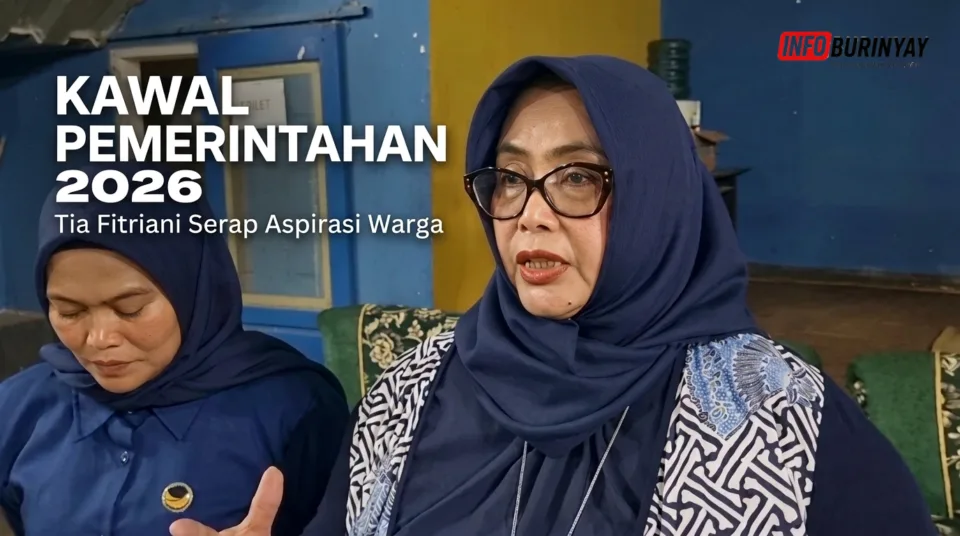 Tia Fitriani saat memberikan keterangan kepada awak media terkait pengawasan pemerintahan 2026 di Ibun