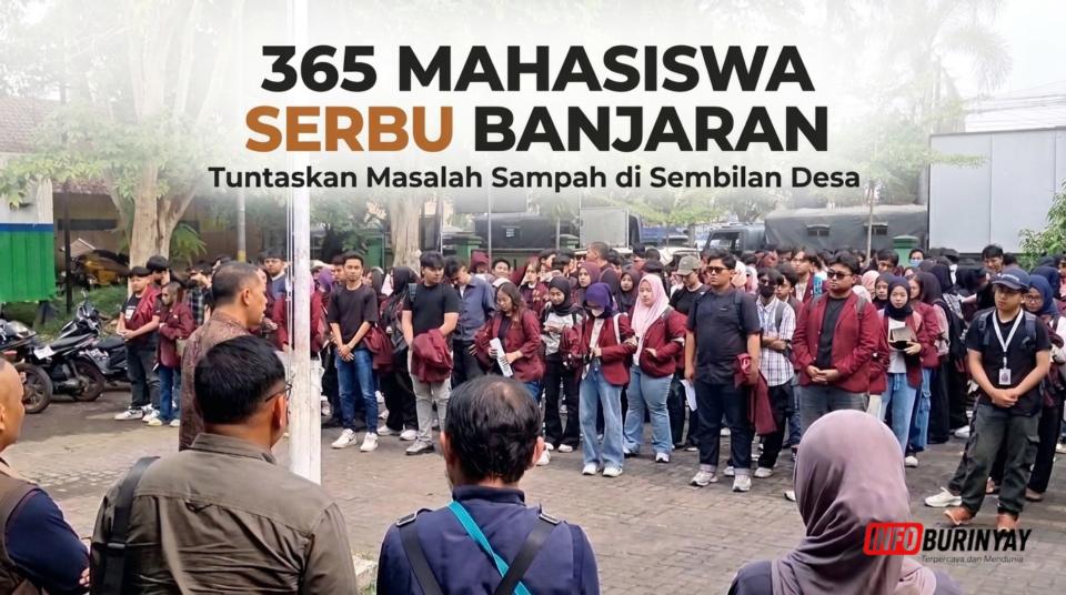 Ratusan mahasiswa Telkom University mengikuti pengarahan KKN Terpadu 2026 untuk mengatasi masalah sampah di Kecamatan Banjaran, Kabupaten Bandung.
