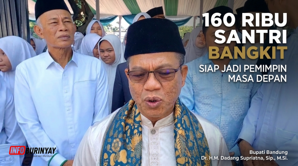 Bupati Bandung Dadang Supriatna menyampaikan pesan kepada 160 ribu santri saat Hari Santri Nasional 2026