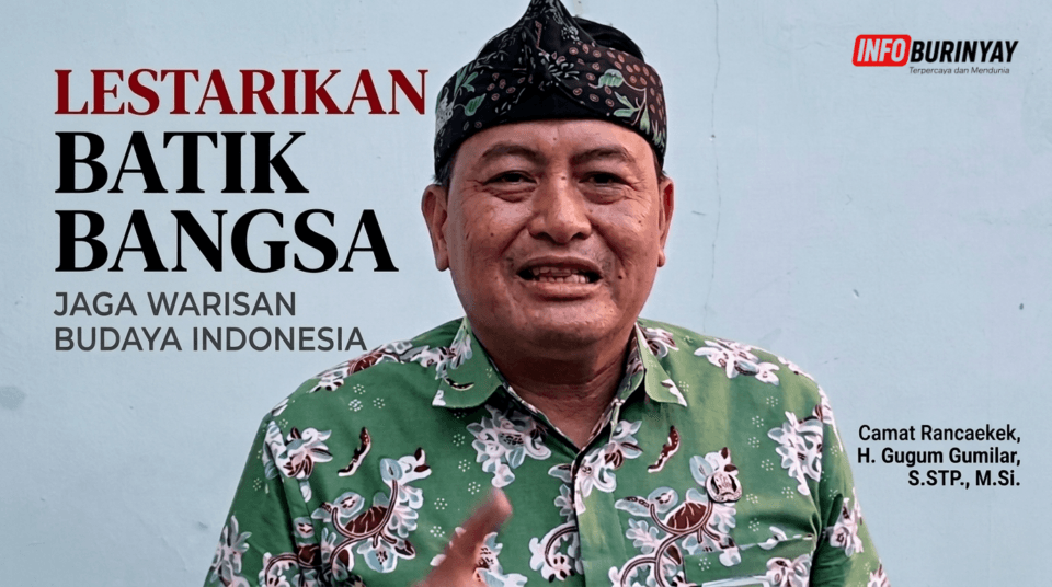 Camat Rancaekek Gugum Gumilar sampaikan pesan Hari Batik kepada awak media