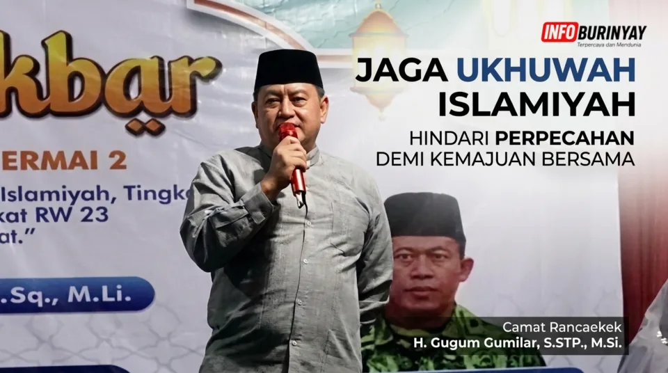 Camat Rancaekek Gugum Gumilar sampaikan pesan Bupati Bandung di Tabligh Akbar RW 23