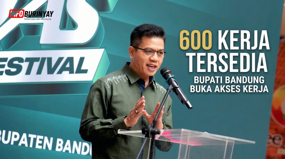 Bupati Bandung Dadang Supriatna membuka Bandung Bedas Festival 2026 dengan menghadirkan 600 lowongan kerja dan peluang usaha bagi pemuda.
