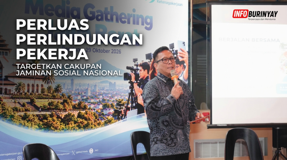 Direktur Utama BPJS Ketenagakerjaan Saiful Hidayat memaparkan strategi perluasan perlindungan pekerja di Jawa Barat.